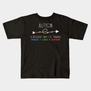 Autism A Different Way Of Thinking Kids T-Shirt